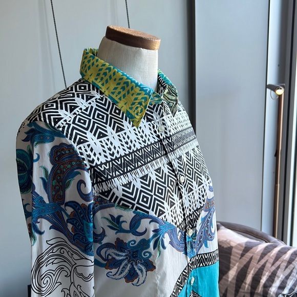 Women's ETRO Patterned Button Up Blouse Size 44 IT / 8 US - Picture 6 of 9